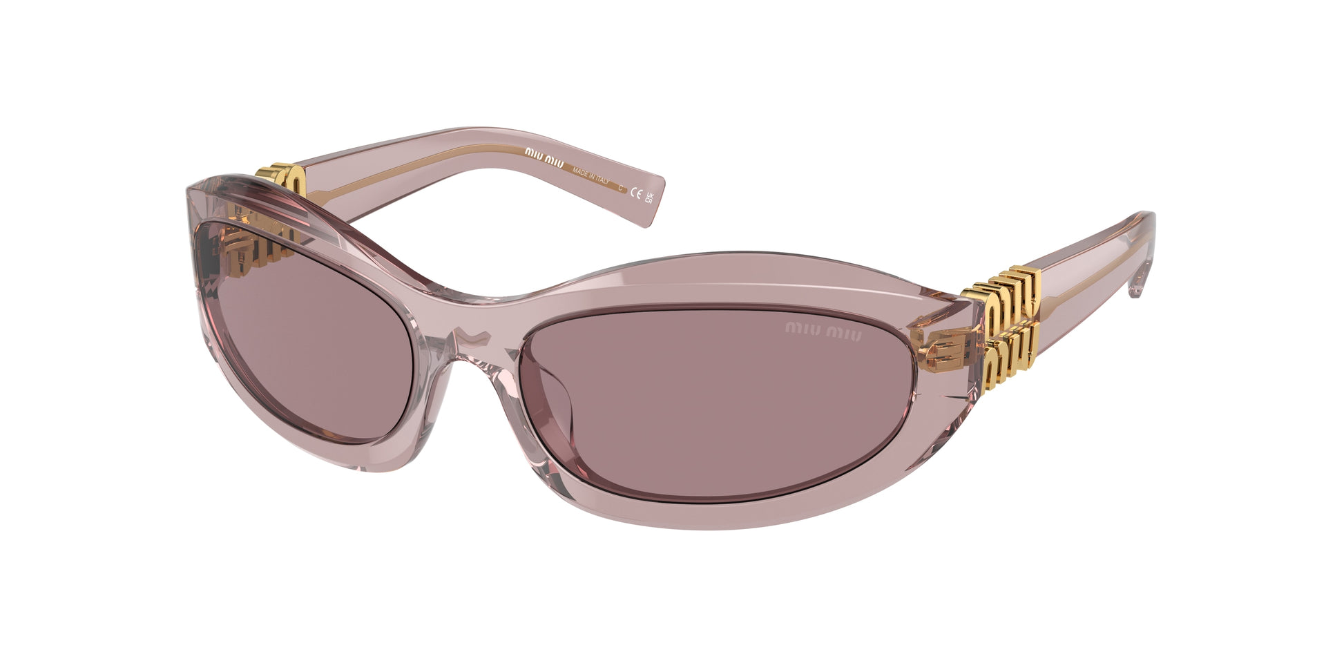 Miu Miu MU 14ZSF Mauve Trasparent Sunglasses
