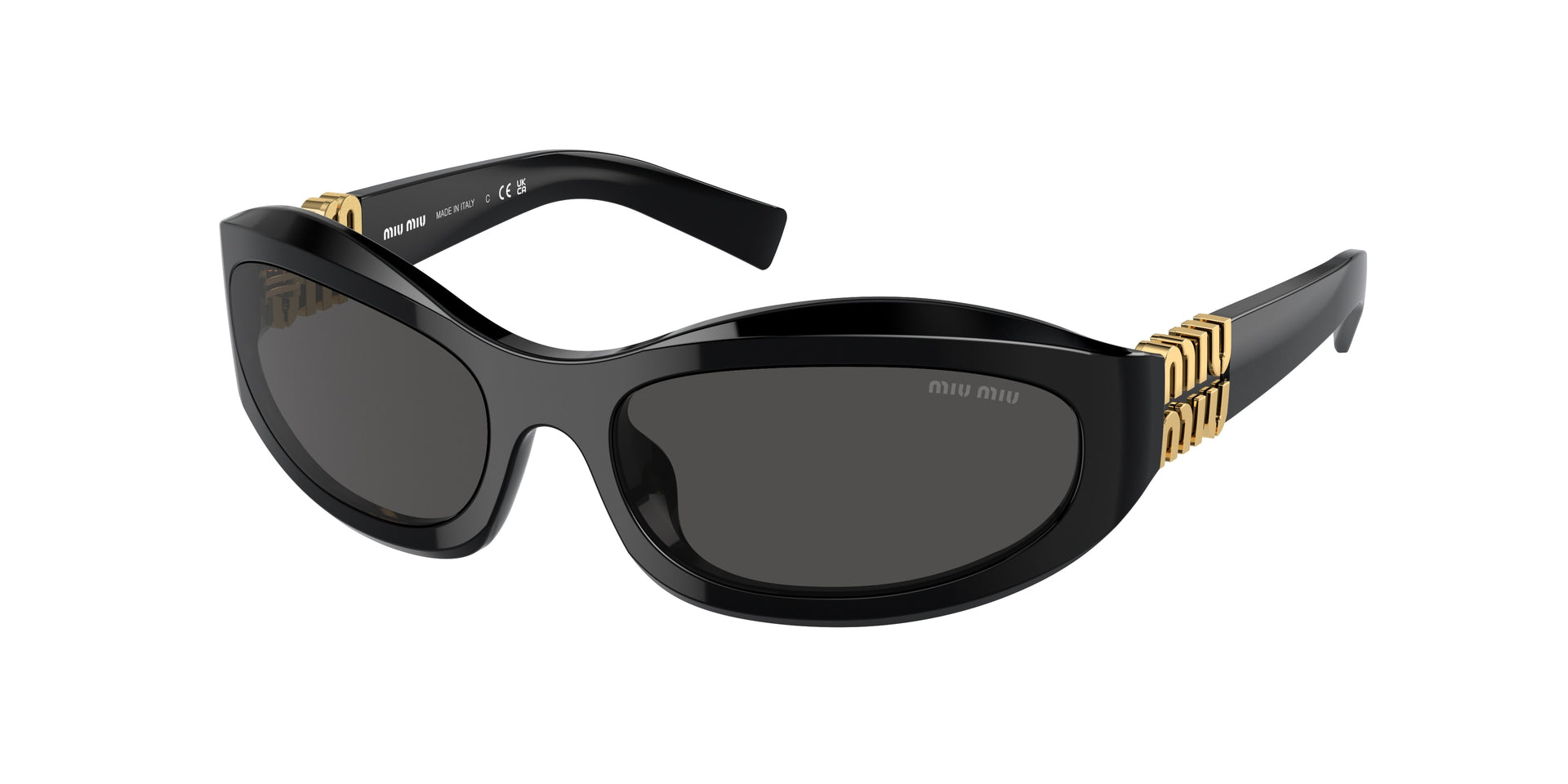 Miu Miu MU 14ZSF Black Sunglasses