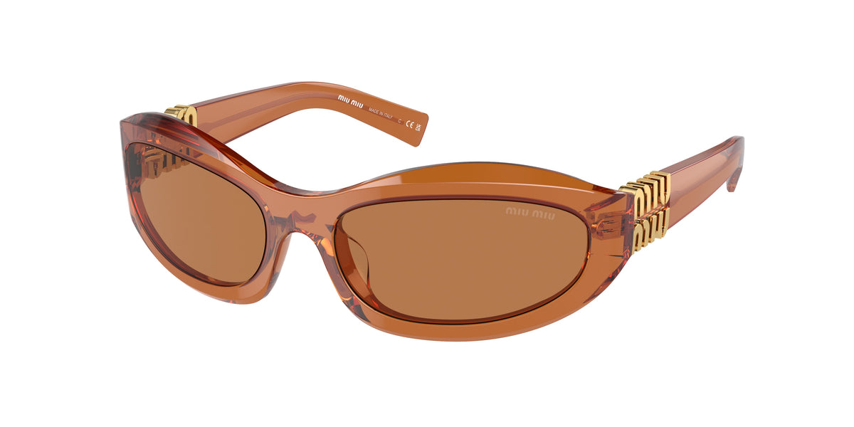 Miu Miu MU 14ZS Caramel Transparent Sunglasses