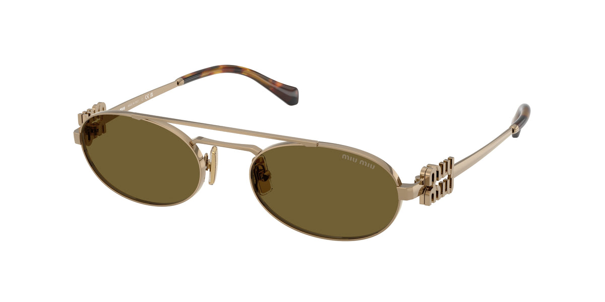 Miu Miu MU 54ZS Brass Gold Sunglasses