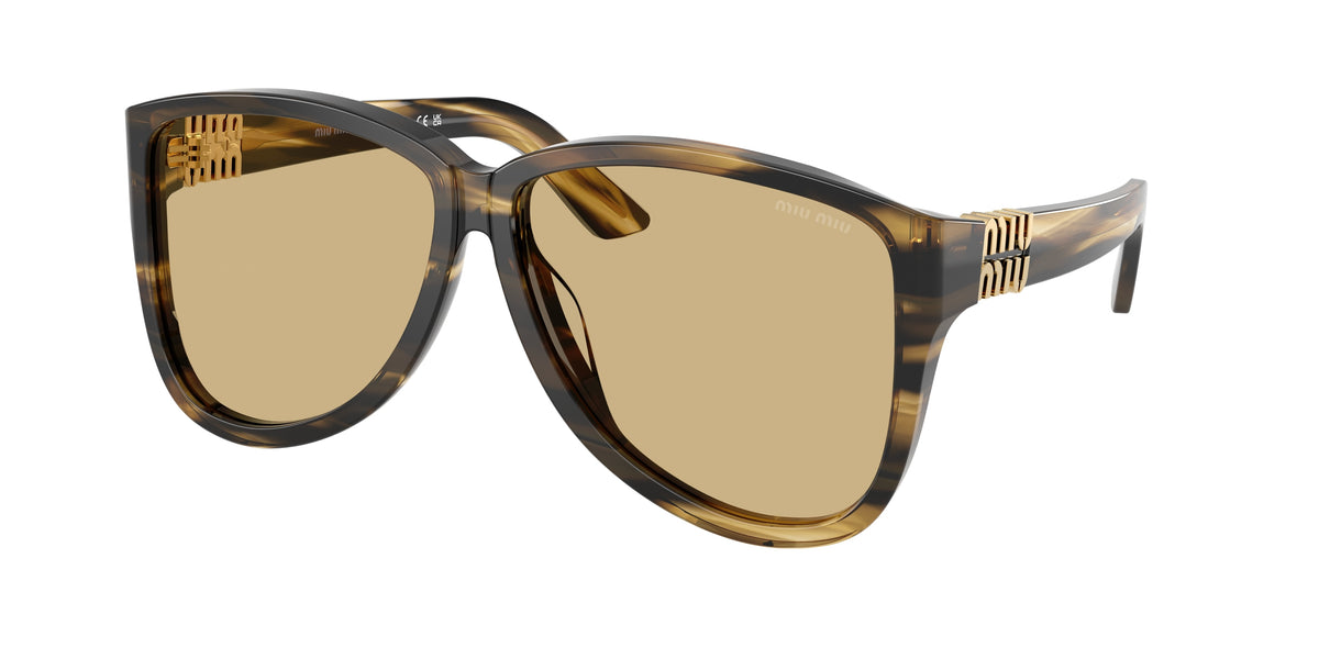 Miu Miu MU A08SF Striped Loden Sunglasses
