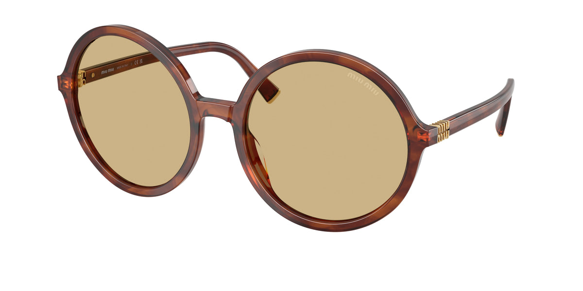 Miu Miu MU B02S Striped Tobacco Sunglasses