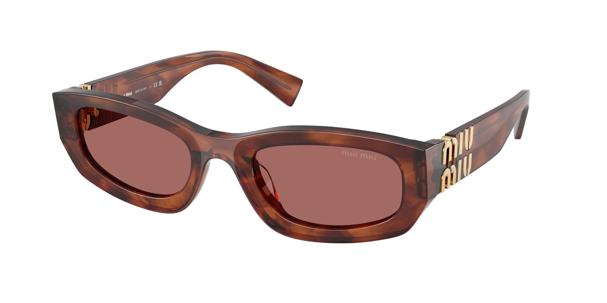 Miu Miu MU B04S Striped Tobacco Sunglasses