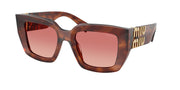 Miu Miu MU B05S Striped Tobacco Sunglasses