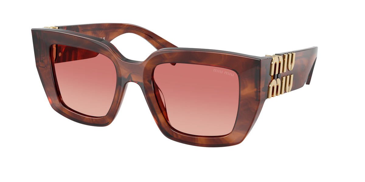 Miu Miu MU B05S Striped Tobacco Sunglasses
