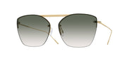 Oliver Peoples OV1217S Ziane Gold/Buff Top Bar Viridi Sunglasses