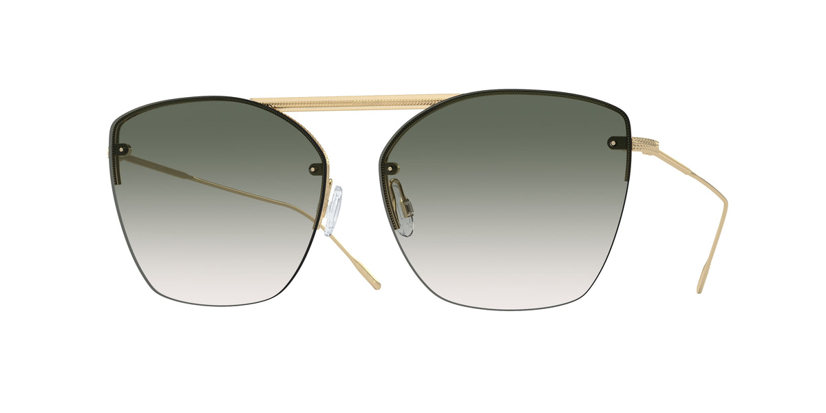 Oliver Peoples OV1217S Ziane Gold/Buff Top Bar Viridi Sunglasses