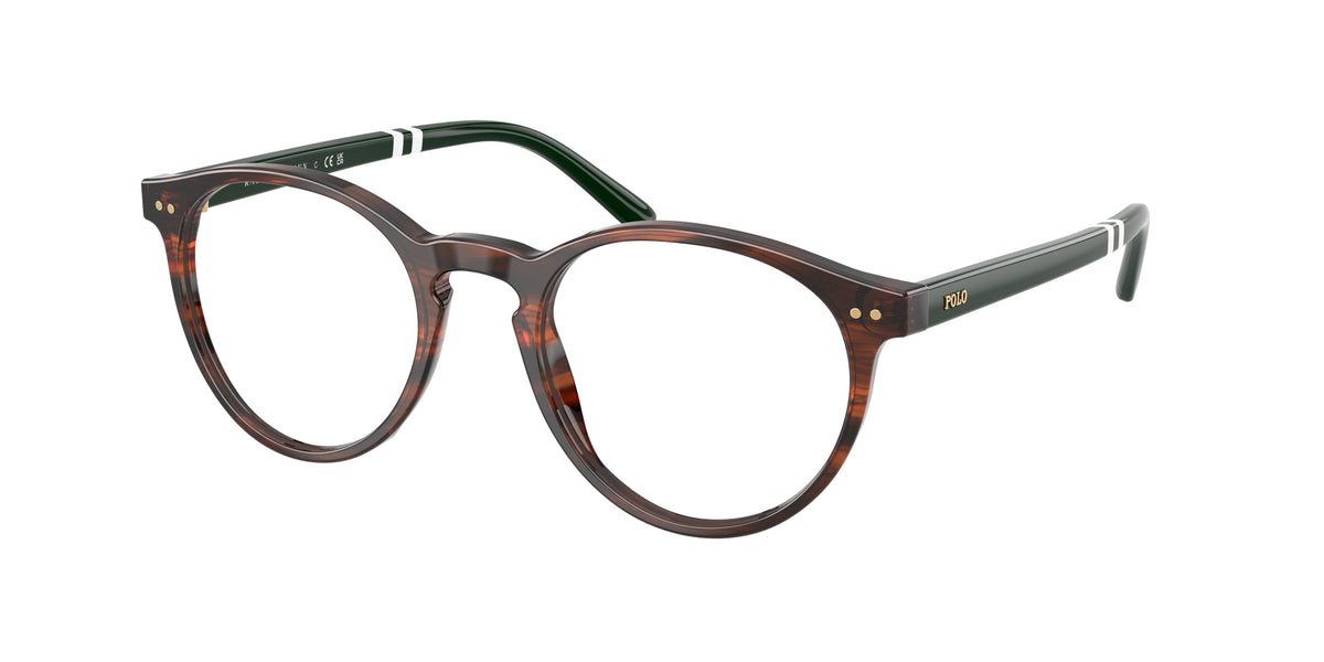 Polo Ralph Lauren PH2297 Shiny Striped Brown Eyeglasses