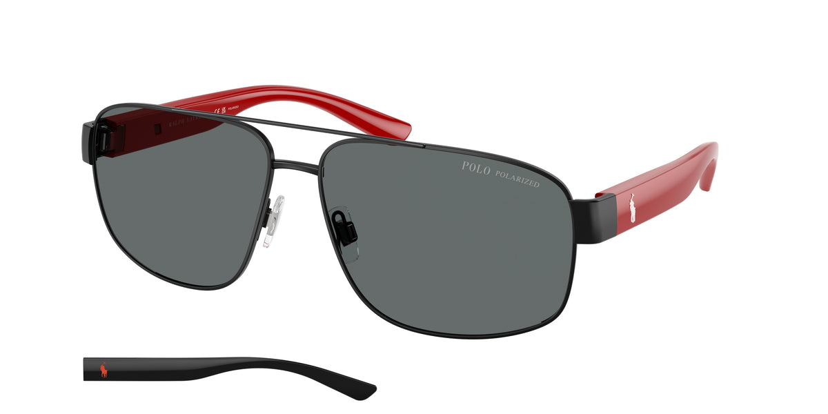 Polo Ralph Lauren PH3156 Semi Shiny Black Sunglasses