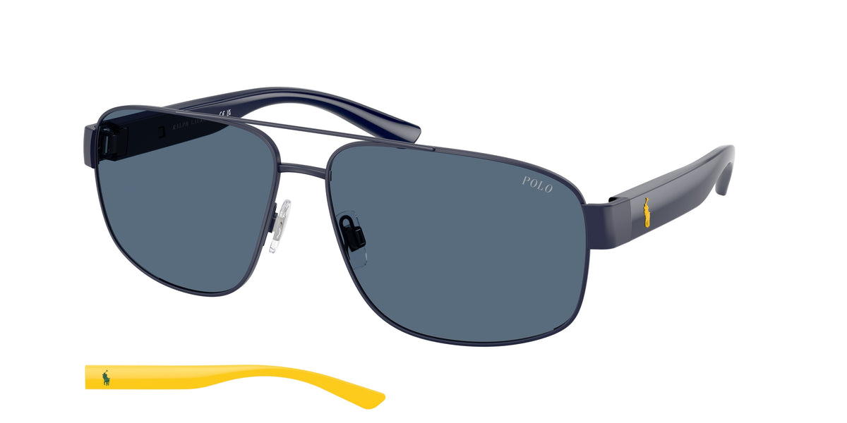 Polo Ralph Lauren PH3156 Semi Shiny Navy Blue Sunglasses