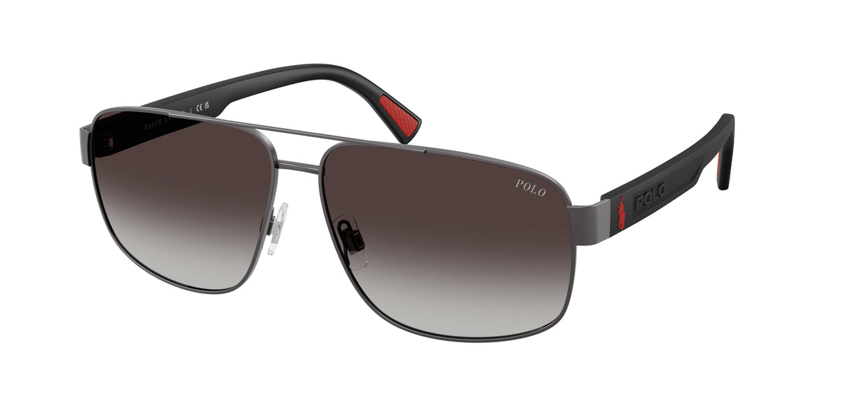 Polo Ralph Lauren PH3165 Semishiny Dark Gunmetal Sunglasses