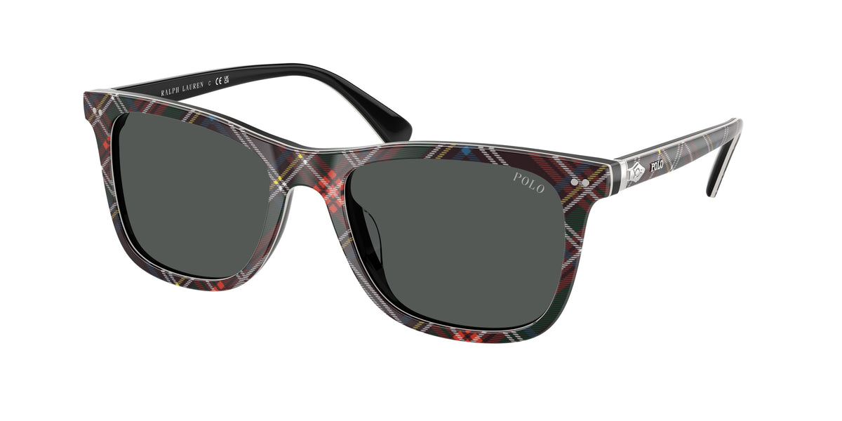 Polo Ralph Lauren PH4220U Shiny Tartan Red Sunglasses