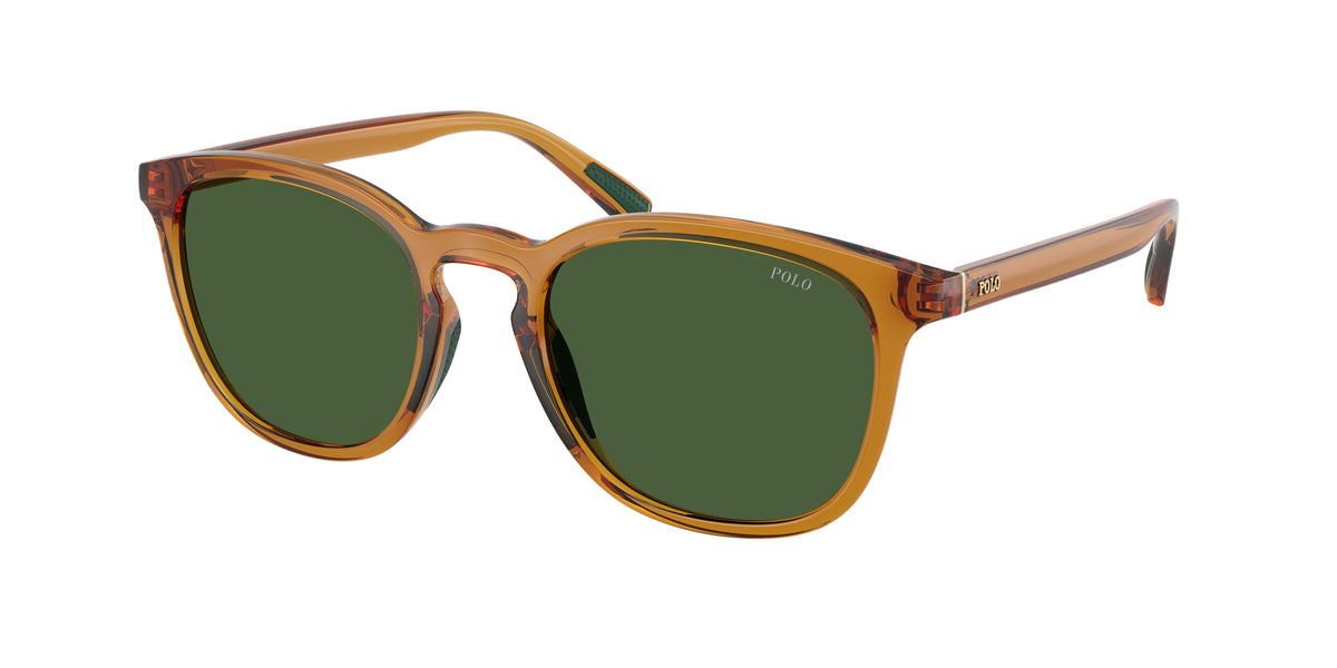 Polo Ralph Lauren PH4222U Shiny Transparent Honey Brown Sunglasses