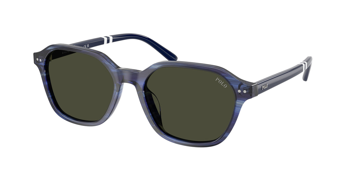 Polo Ralph Lauren PH4234U Shiny Striped Blue Sunglasses