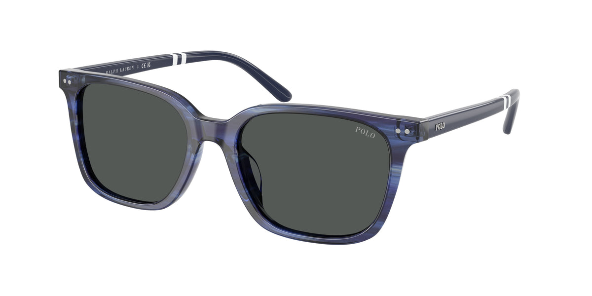 Polo Ralph Lauren PH4235U Shiny Striped Blue Sunglasses