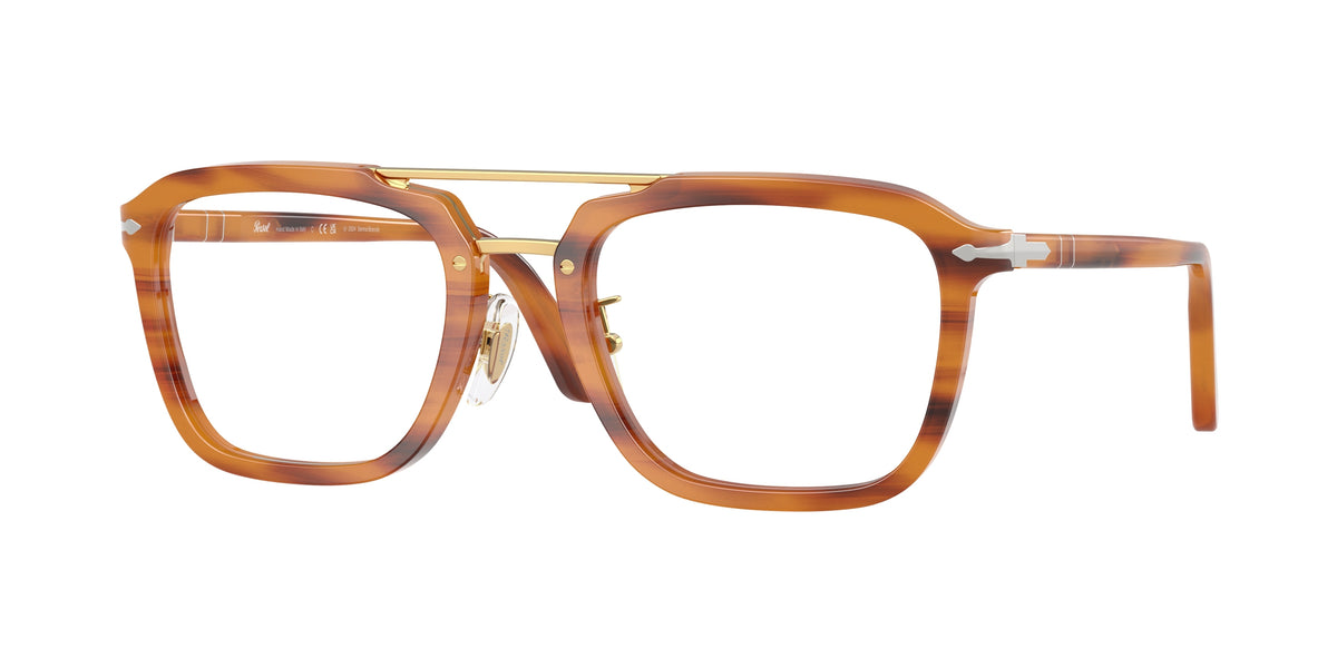 Persol PO0204V Striped Brown Eyeglasses