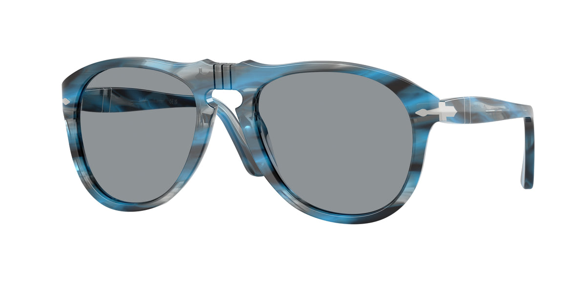 Persol PO0649 Striped Blue And Grey Sunglasses