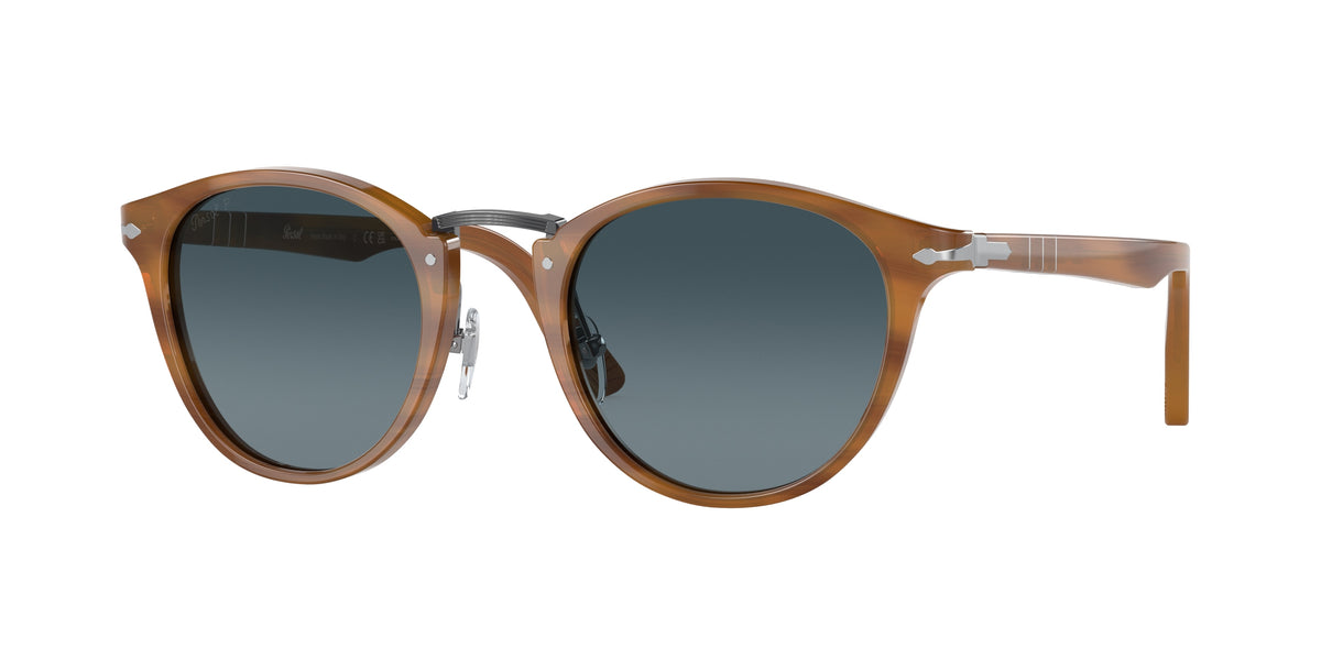 Persol PO3108S Striped Brown Sunglasses