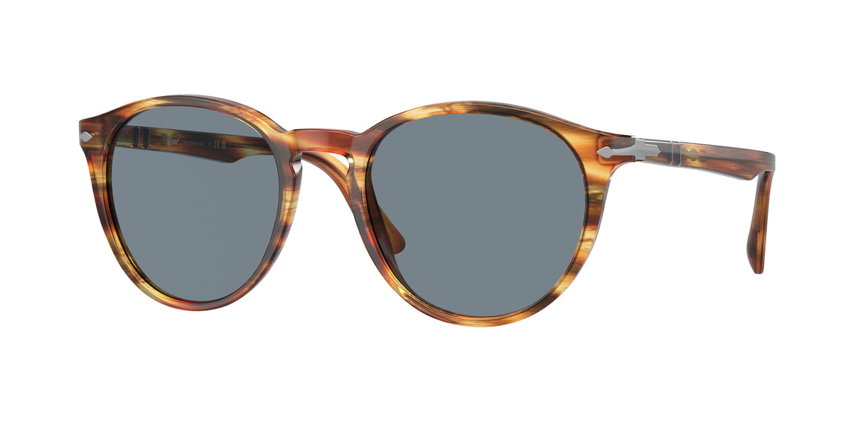 Persol PO3152S Brown Striped Yellow Sunglasses