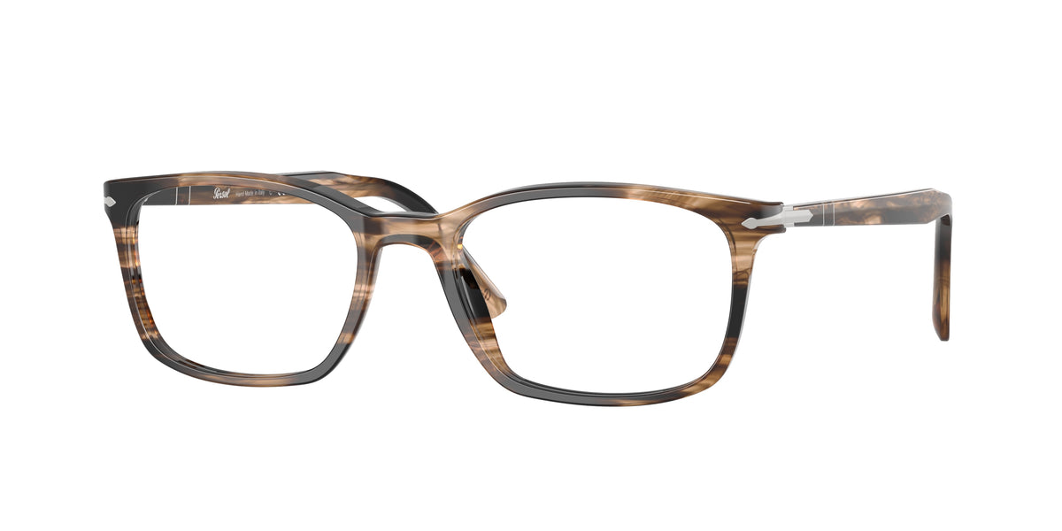 Persol PO3189V Striped Black & Greish Brown Eyeglasses
