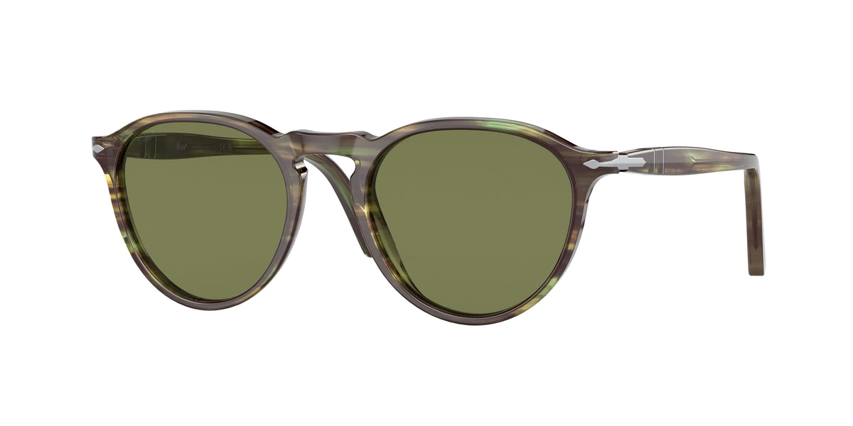 Persol PO3286S Striped Green Sunglasses