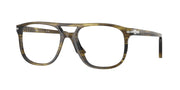 Persol PO3329V Striped Black & Olive Green Eyeglasses