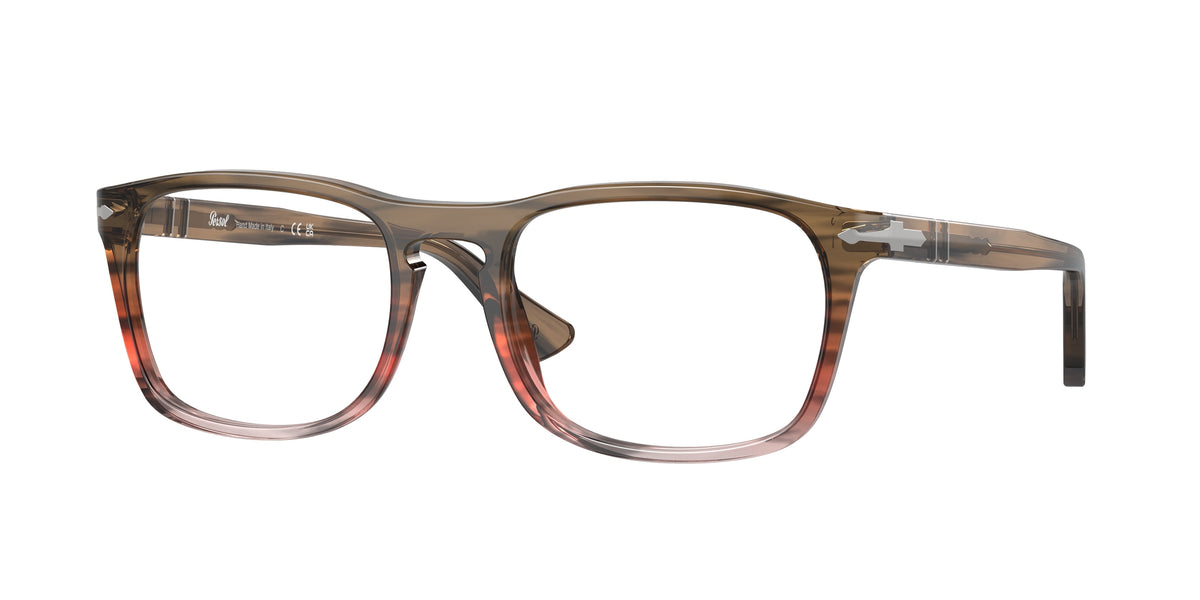 Persol PO3344V Striped Brown Gradient Red Eyeglasses
