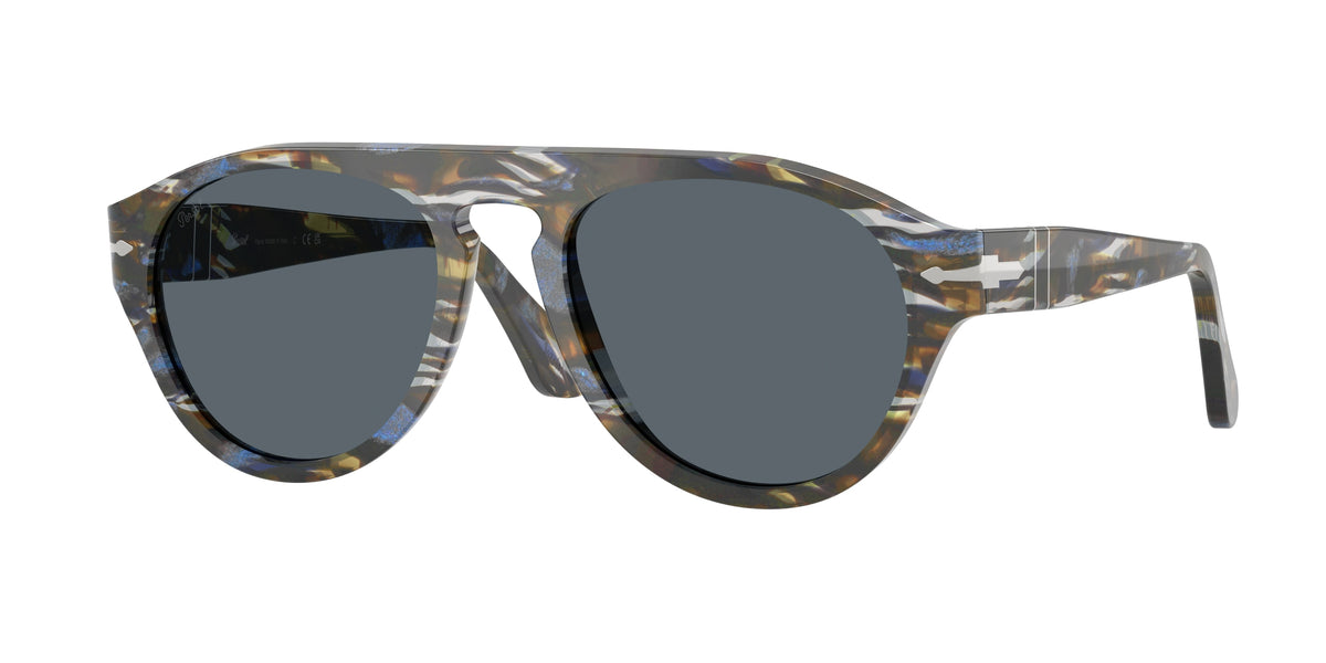 Persol PO3370S Frost Grey/Nautical Blue Sunglasses