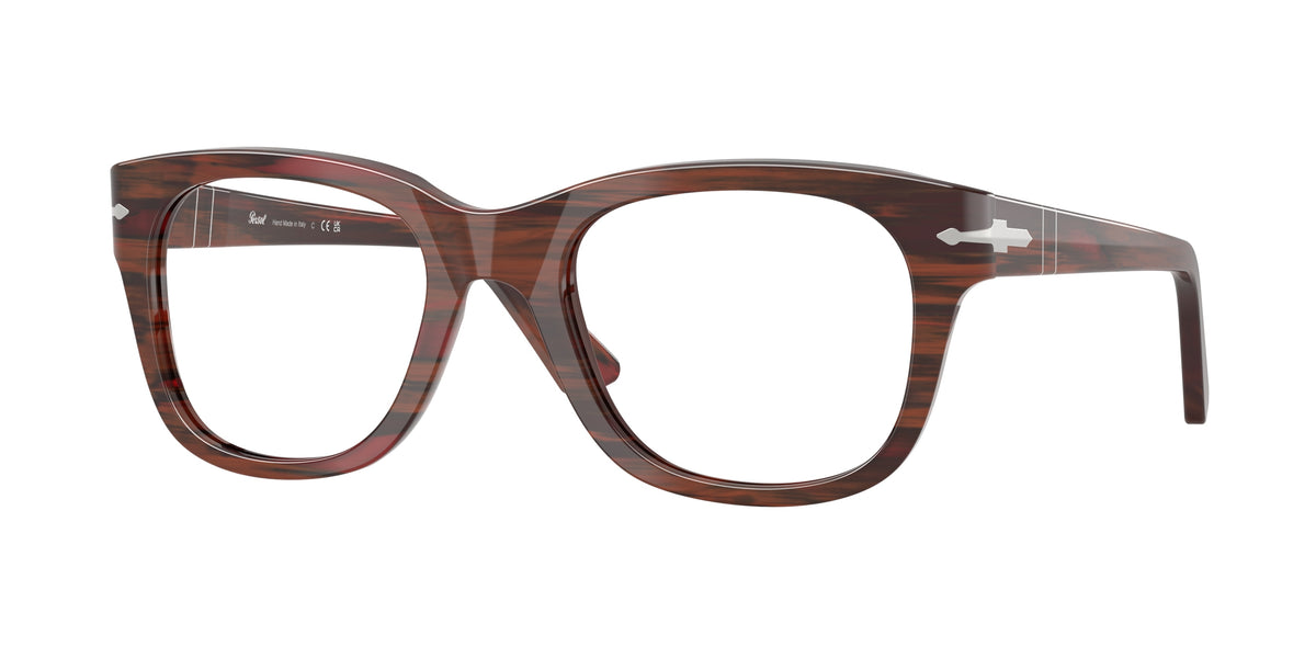 Persol PO3372V Striped Burgundy Eyeglasses