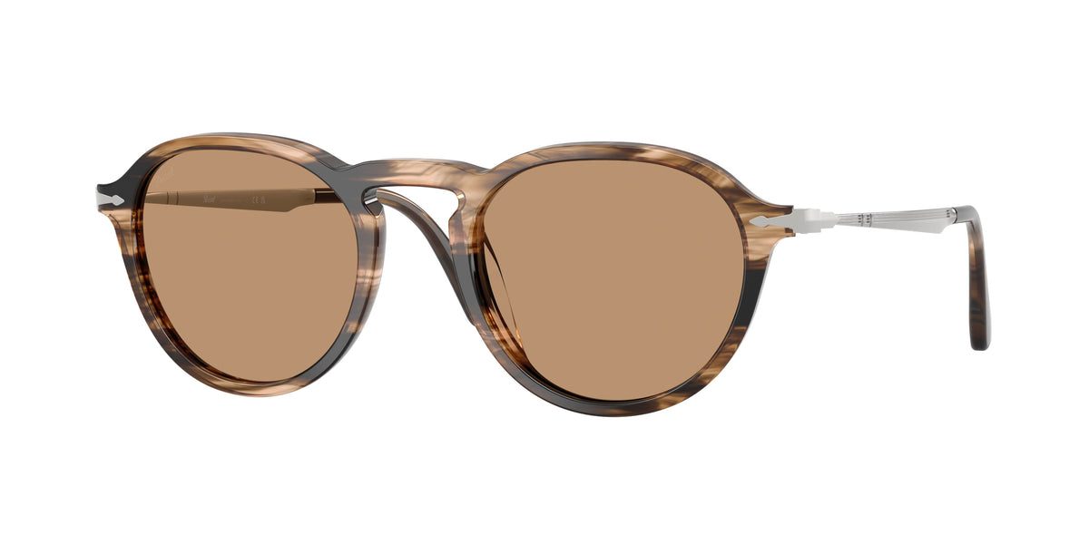 Persol PO3383S Striped Black & Greish Brown Sunglasses