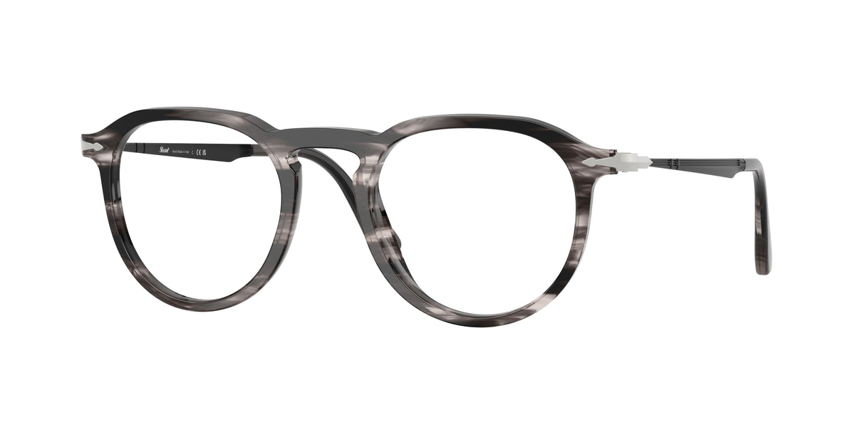 Persol PO3387V Striped Black & Grey Eyeglasses