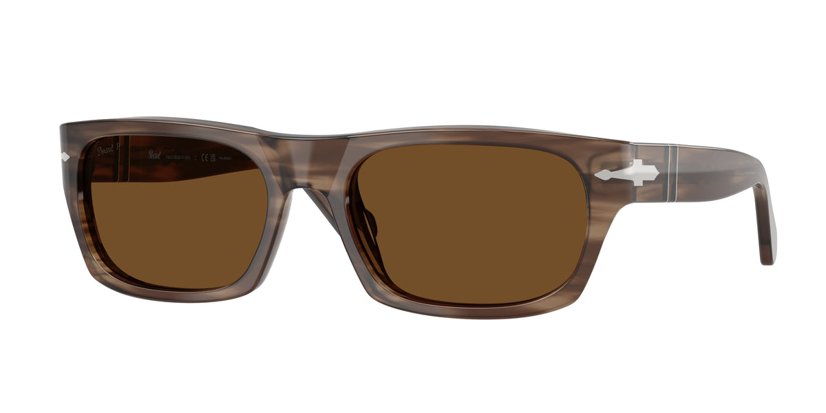 Persol PO3398S Striped Brown Sunglasses