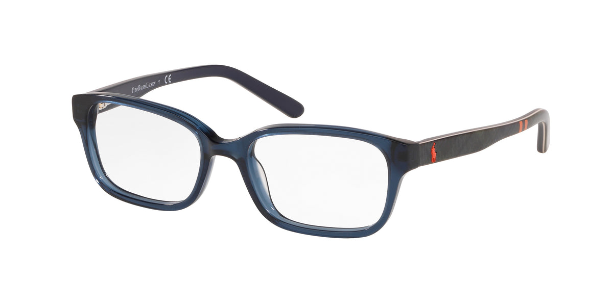Polo Prep PP8520 Shiny Transparent Blue Eyeglasses Kids