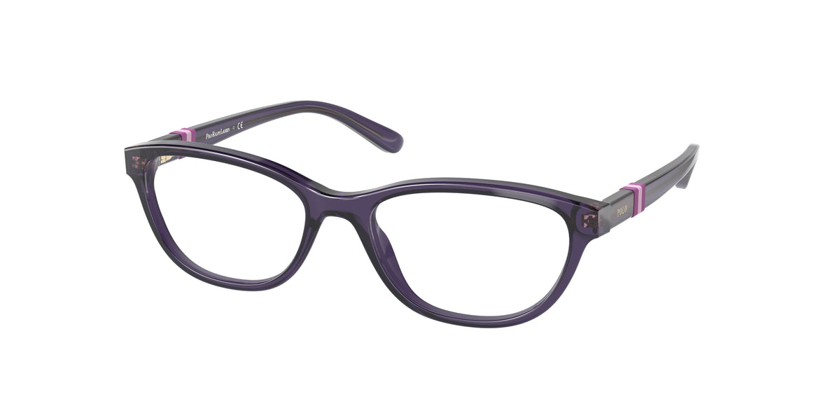 Polo Prep PP8542 Shiny Transparent Purple Eyeglasses Kids