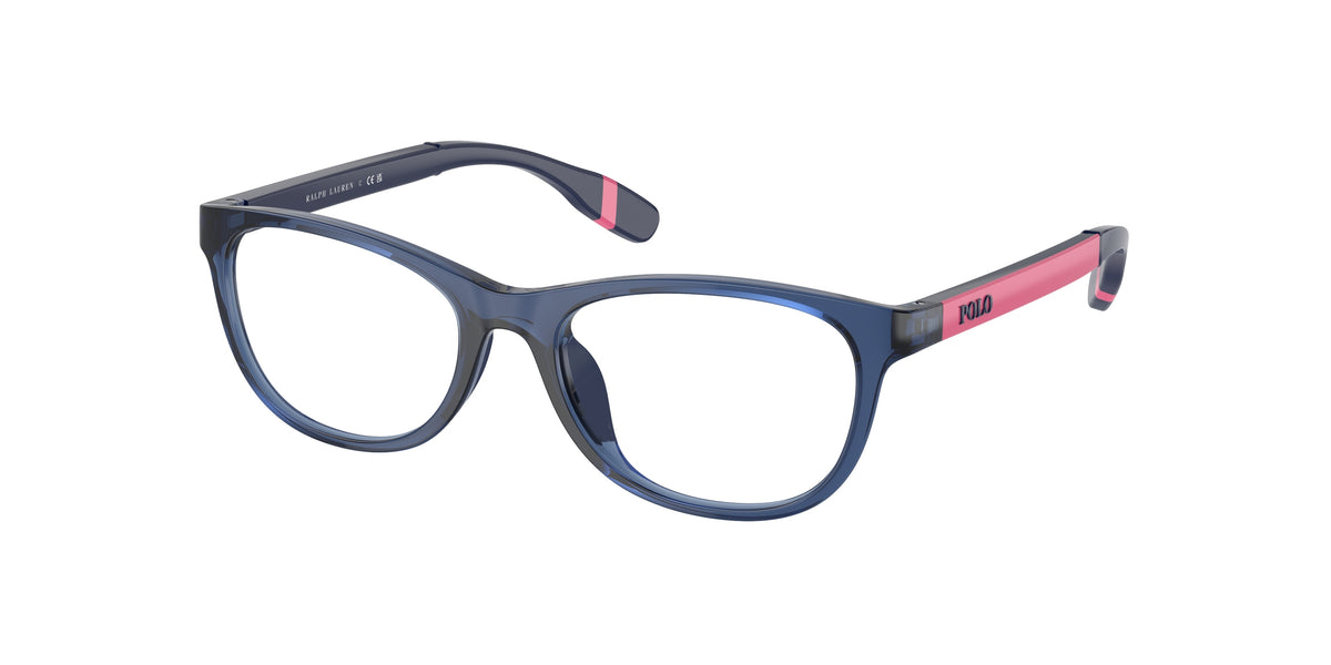 Polo Prep PP8548U Shiny Transparent Dark Blue Eyeglasses Kids