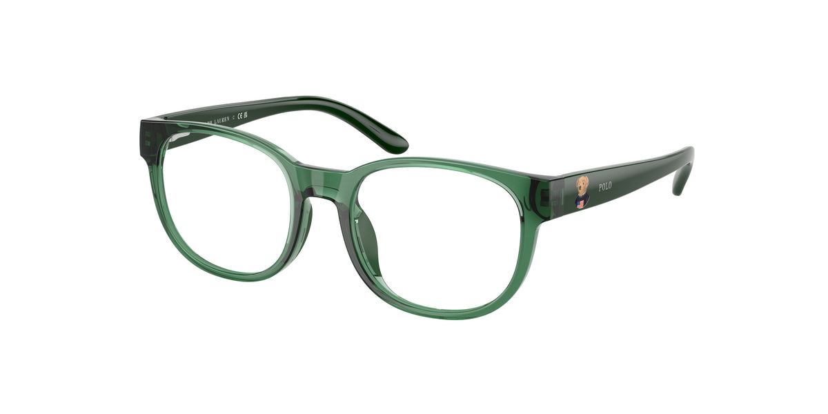 Polo Prep PP8549U Shiny Transparent Green Eyeglasses Kids