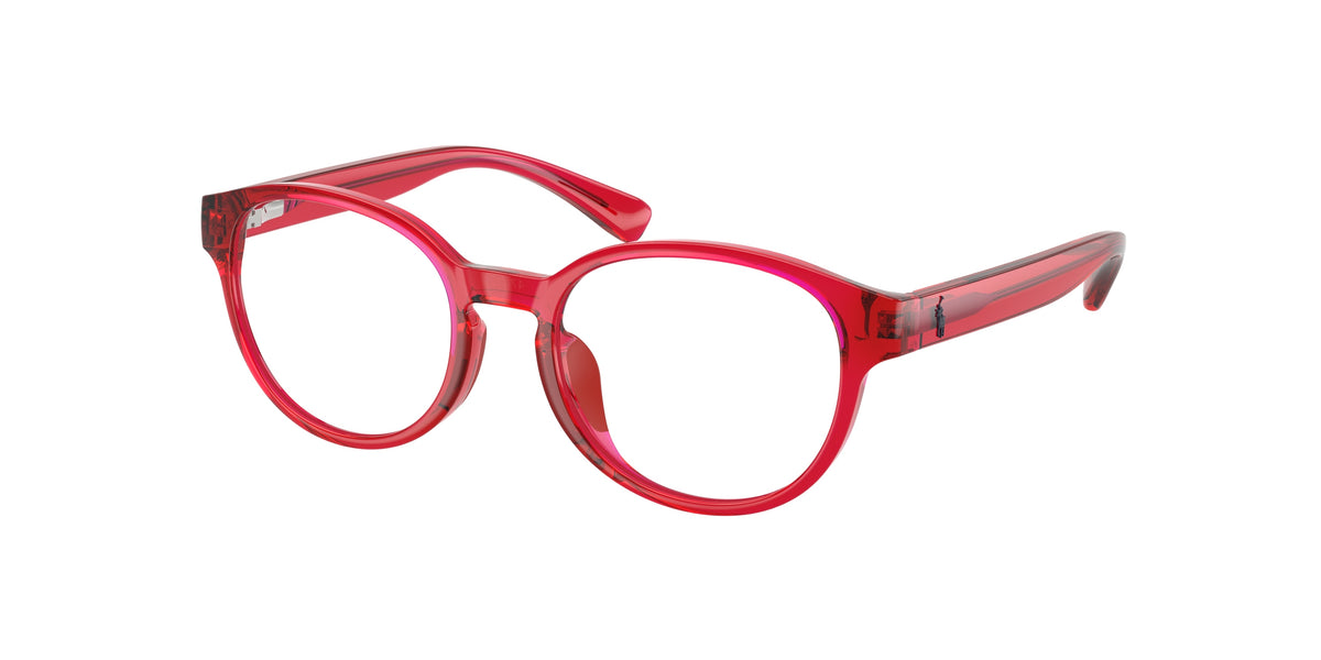 Polo Prep PP8550U Shiny Transparent Red Eyeglasses Kids