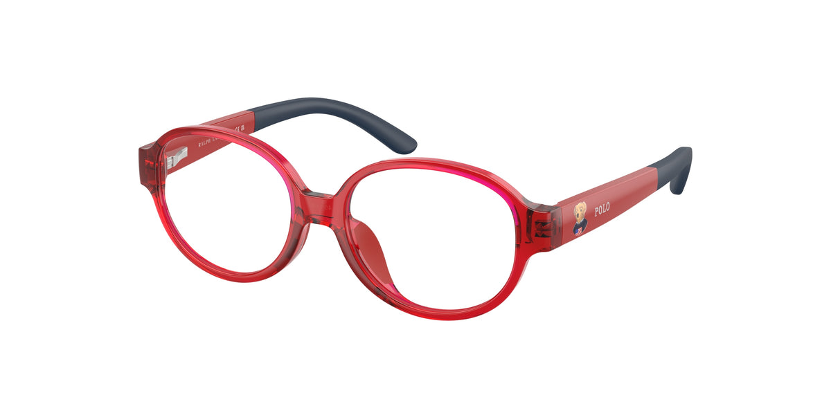 Polo Prep PP8552U Shiny Transparent Red Eyeglasses Kids