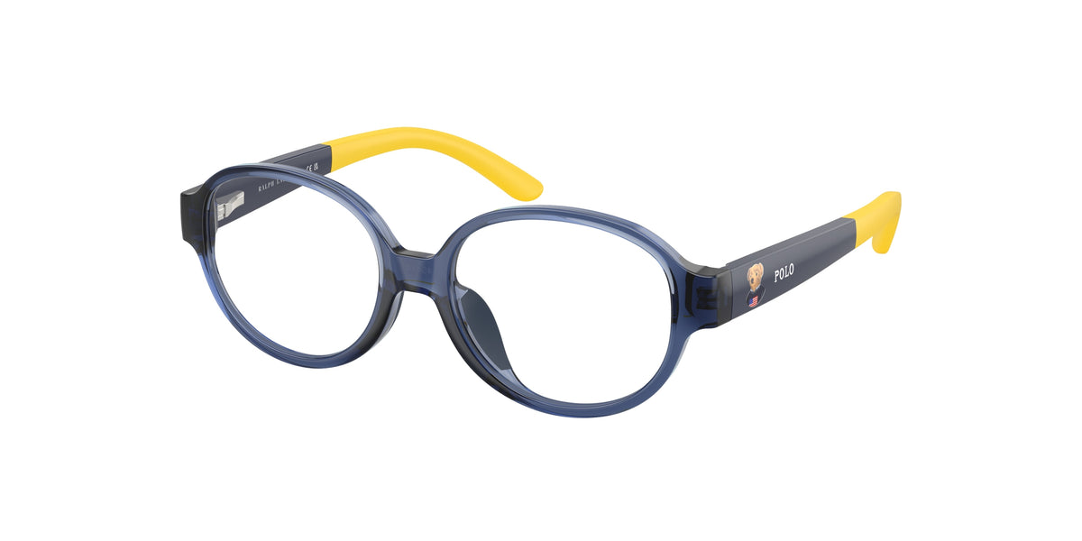 Polo Prep PP8552U Shiny Transparent Blue Eyeglasses Kids