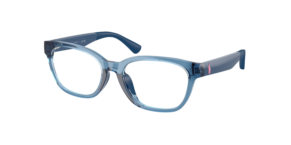 Polo Prep PP8553U Shiny Transparent Blue Eyeglasses Kids