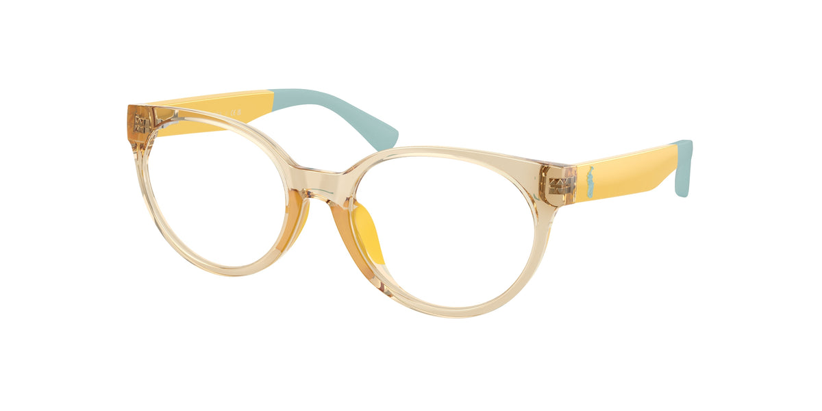 Polo Prep PP8554U Shiny Transparent Light Yellow Eyeglasses Kids