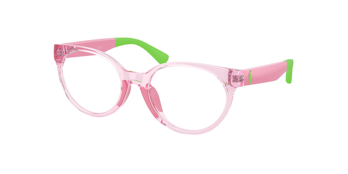 Polo Prep PP8554U Shiny Transparent Pink Eyeglasses Kids