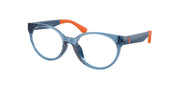 Polo Prep PP8554U Shiny Transparent Blue Eyeglasses Kids