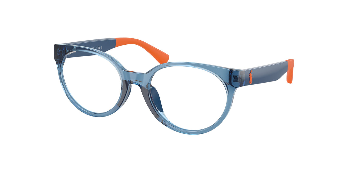 Polo Prep PP8554U Shiny Transparent Blue Eyeglasses Kids