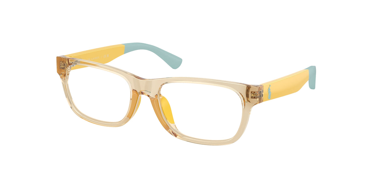Polo Prep PP8555U Shiny Transparent Light Yellow Eyeglasses Kids