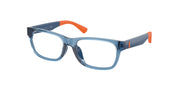 Polo Prep PP8555U Shiny Transparent Blue Eyeglasses Kids