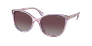 Ralph RA5282U Shiny Striped Purple Sunglasses