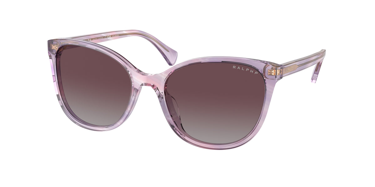 Ralph RA5282U Shiny Striped Purple Sunglasses