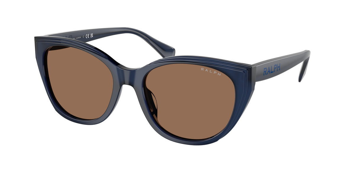 Ralph RA5324U Shiny Transparent Opalescent Blue Sunglasses