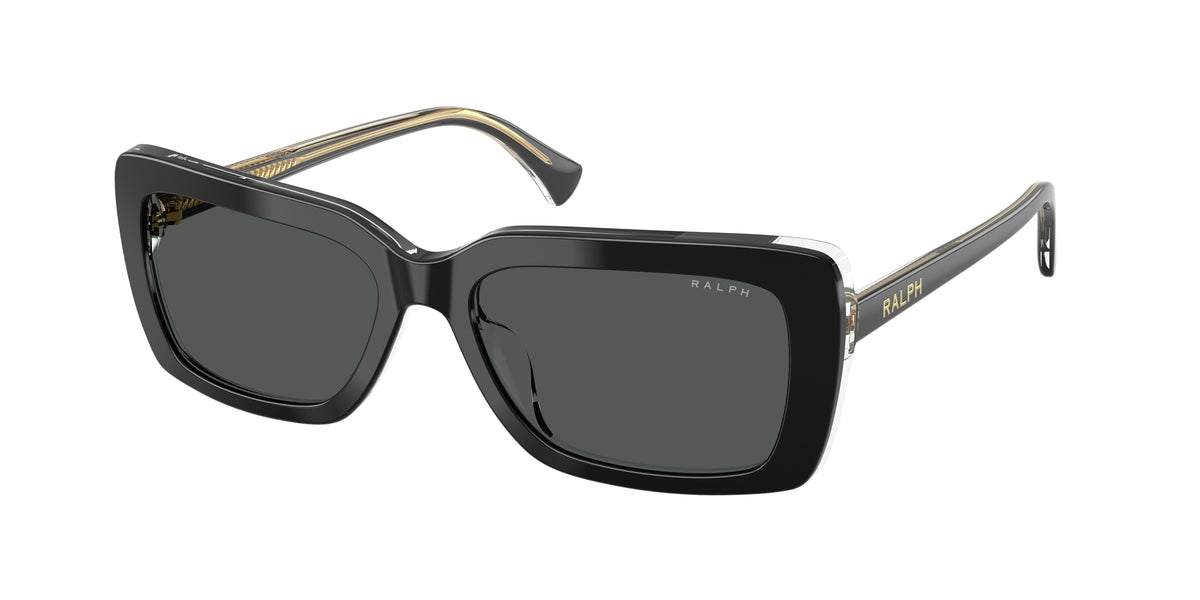 Ralph RA5342U Shiny Black On Transparent Sunglasses